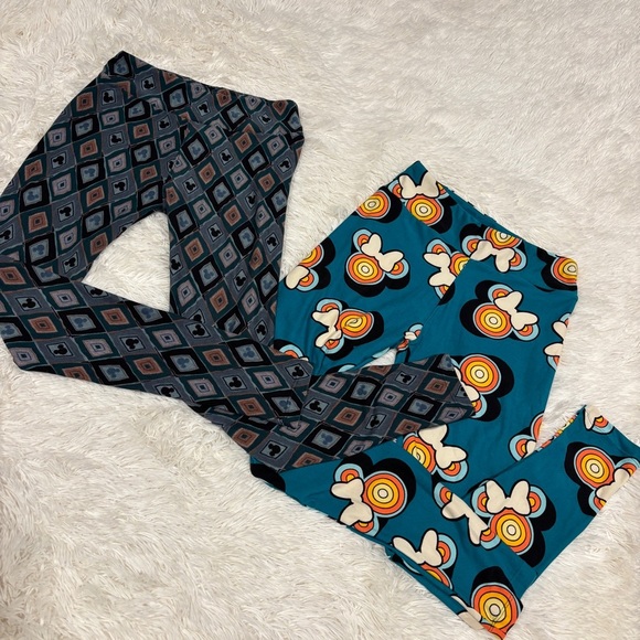 LuLaRoe Pants - LuLaRoe Disney Collection Woman’s Leggings OS Two Pairs